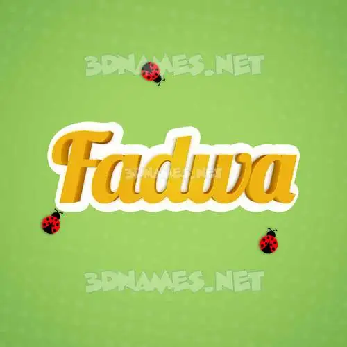 fadwa in Ladybugs style - 3D name wallpaper fadwa in Ladybugs style - 3D name wallpaper