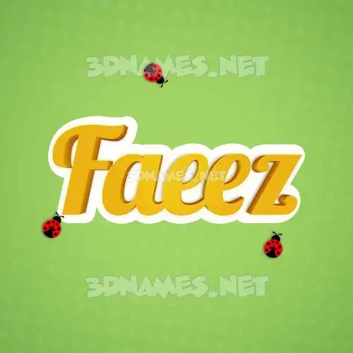 faeez in Ladybugs style - 3D name wallpaper