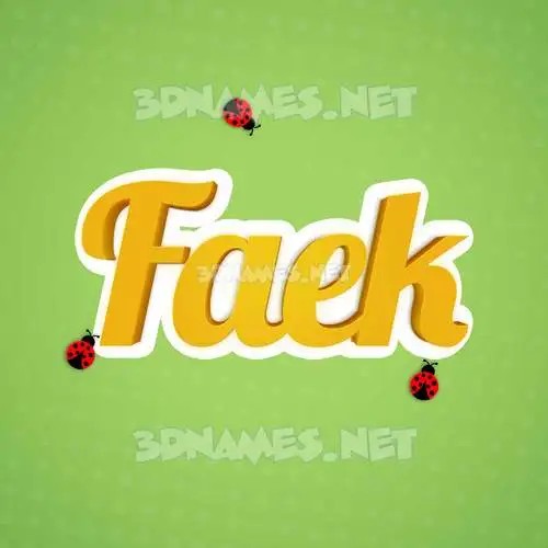 faek in Ladybugs style - 3D name wallpaper
