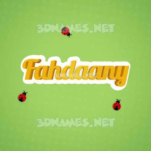 fahdaany in Ladybugs style - 3D name wallpaper