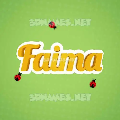 faima in Ladybugs style - 3D name wallpaper