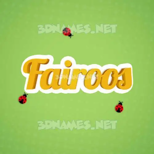 fairoos in Ladybugs style - 3D name wallpaper