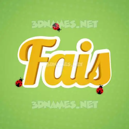 fais in Ladybugs style - 3D name wallpaper fais in Ladybugs style - 3D name wallpaper