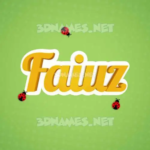 faiuz in Ladybugs style - 3D name wallpaper