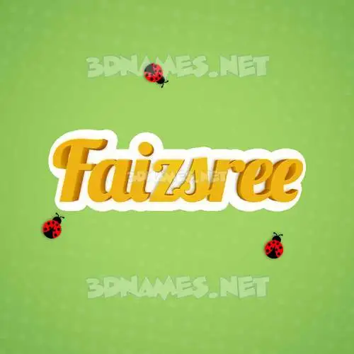 faizsree in Ladybugs style - 3D name wallpaper faizsree in Ladybugs style - 3D name wallpaper
