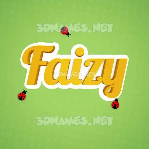 faizy in Ladybugs style - 3D name wallpaper