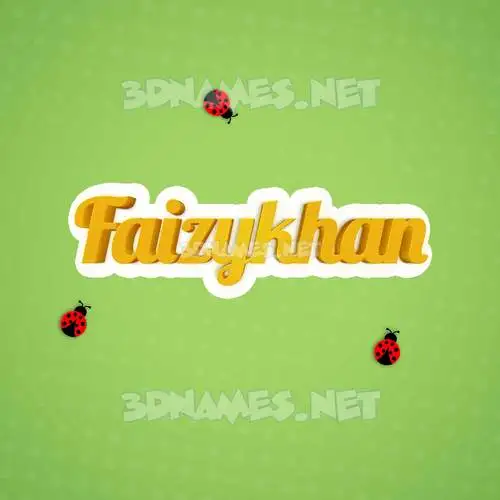 faizykhan in Ladybugs style - 3D name wallpaper faizykhan in Ladybugs style - 3D name wallpaper