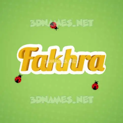 fakhra in Ladybugs style - 3D name wallpaper