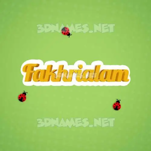 fakhrialam in Ladybugs style - 3D name wallpaper fakhrialam in Ladybugs style - 3D name wallpaper