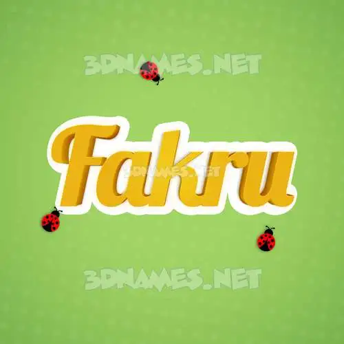 fakru in Ladybugs style - 3D name wallpaper fakru in Ladybugs style - 3D name wallpaper