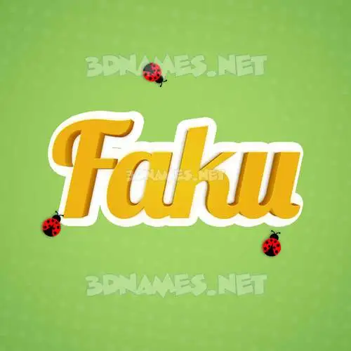 faku in Ladybugs style - 3D name wallpaper faku in Ladybugs style - 3D name wallpaper