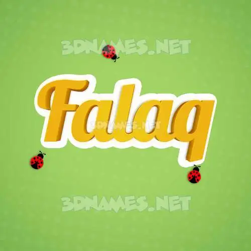 falaq in Ladybugs style - 3D name wallpaper falaq in Ladybugs style - 3D name wallpaper