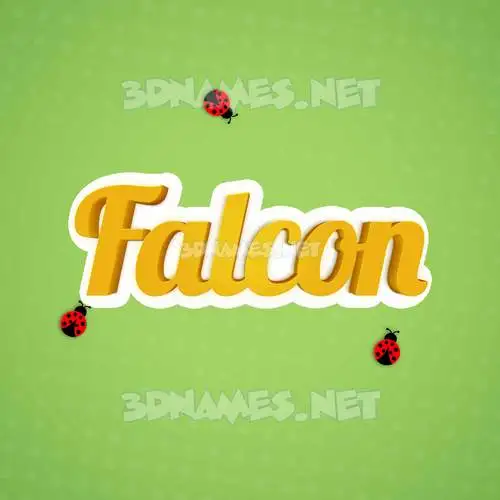 falcon in Ladybugs style - 3D name wallpaper falcon in Ladybugs style - 3D name wallpaper