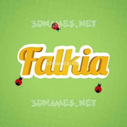 falkia in Ladybugs style - 3D name wallpaper