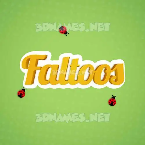 faltoos in Ladybugs style - 3D name wallpaper faltoos in Ladybugs style - 3D name wallpaper