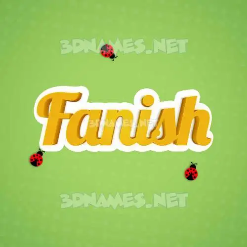 fanish in Ladybugs style - 3D name wallpaper fanish in Ladybugs style - 3D name wallpaper