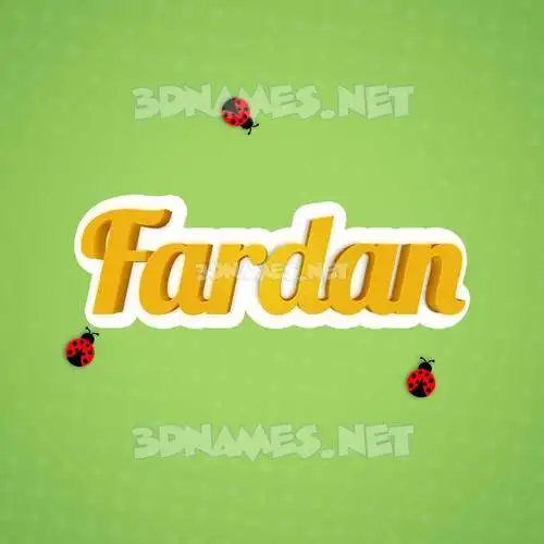 fardan in Ladybugs style - 3D name wallpaper
