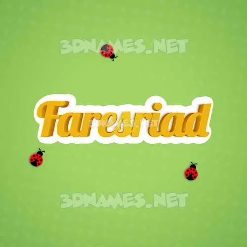 faresriad in Ladybugs style - 3D name wallpaper faresriad in Ladybugs style - 3D name wallpaper