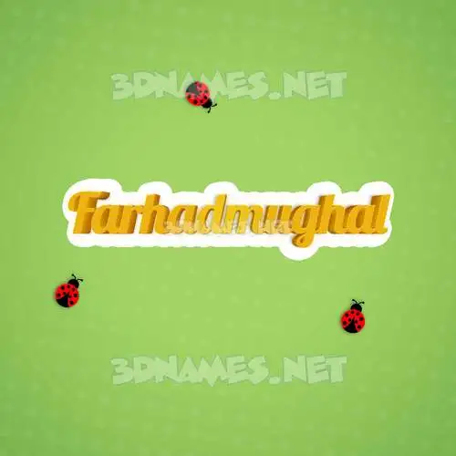 farhadmughal in Ladybugs style - 3D name wallpaper farhadmughal in Ladybugs style - 3D name wallpaper