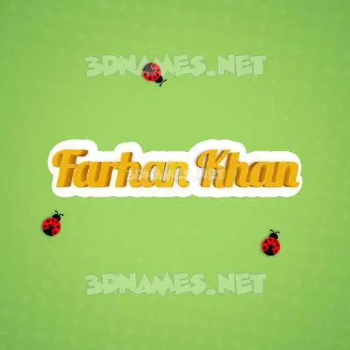 farhan khan in Ladybugs style - 3D name wallpaper