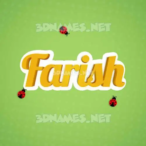 farish in Ladybugs style - 3D name wallpaper farish in Ladybugs style - 3D name wallpaper