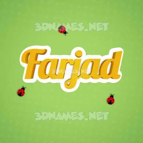farjad in Ladybugs style - 3D name wallpaper