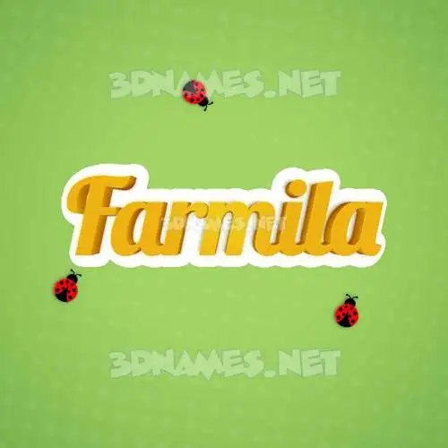 farmila in Ladybugs style - 3D name wallpaper farmila in Ladybugs style - 3D name wallpaper