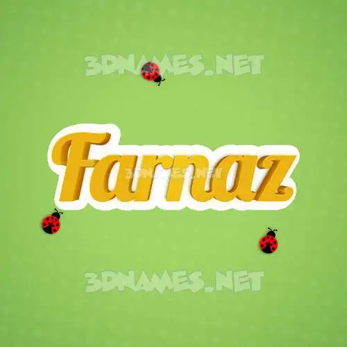 farnaz in Ladybugs style - 3D name wallpaper