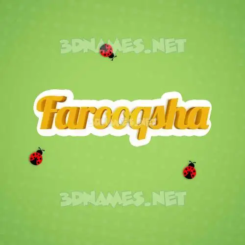 farooqsha in Ladybugs style - 3D name wallpaper