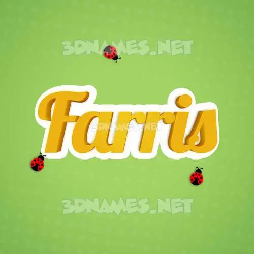 farris in Ladybugs style - 3D name wallpaper