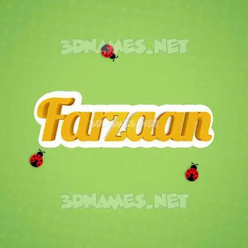 farzaan in Ladybugs style - 3D name wallpaper