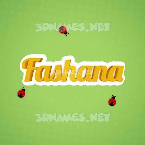 fashana in Ladybugs style - 3D name wallpaper