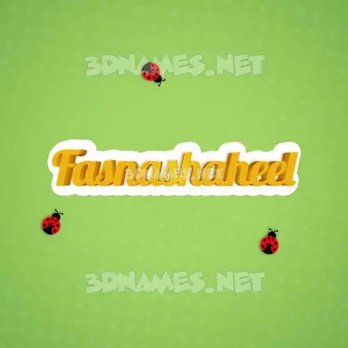 fasnashaheel in Ladybugs style - 3D name wallpaper fasnashaheel in Ladybugs style - 3D name wallpaper
