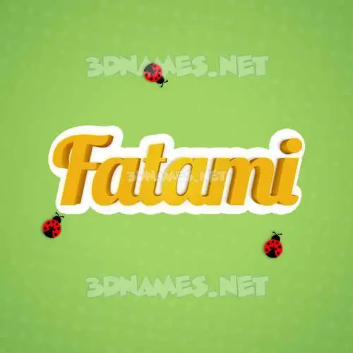 fatami in Ladybugs style - 3D name wallpaper