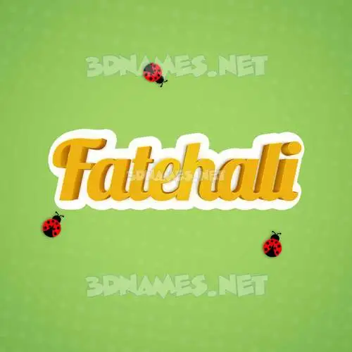 fatehali in Ladybugs style - 3D name wallpaper