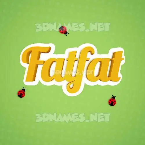 fatfat in Ladybugs style - 3D name wallpaper fatfat in Ladybugs style - 3D name wallpaper