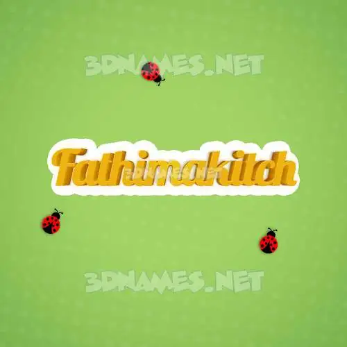 fathimakitch in Ladybugs style - 3D name wallpaper