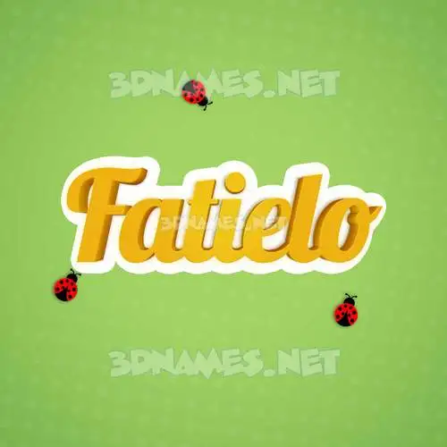 fatielo in Ladybugs style - 3D name wallpaper fatielo in Ladybugs style - 3D name wallpaper