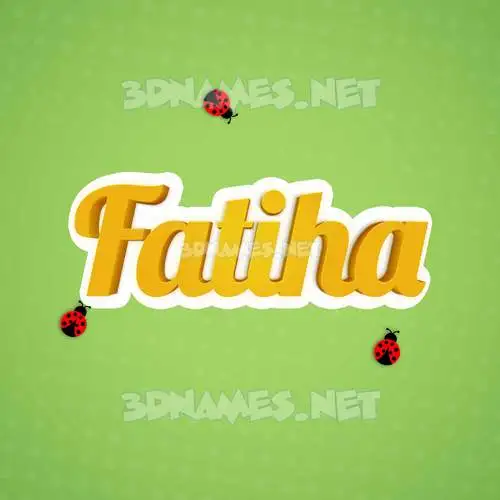 fatiha in Ladybugs style - 3D name wallpaper fatiha in Ladybugs style - 3D name wallpaper