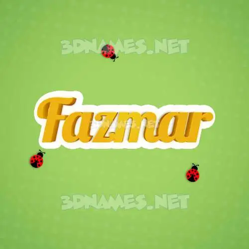 fazmar in Ladybugs style - 3D name wallpaper