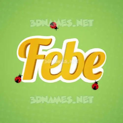 febe in Ladybugs style - 3D name wallpaper