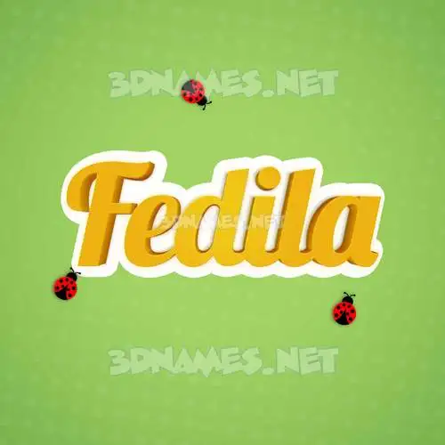 fedila in Ladybugs style - 3D name wallpaper fedila in Ladybugs style - 3D name wallpaper