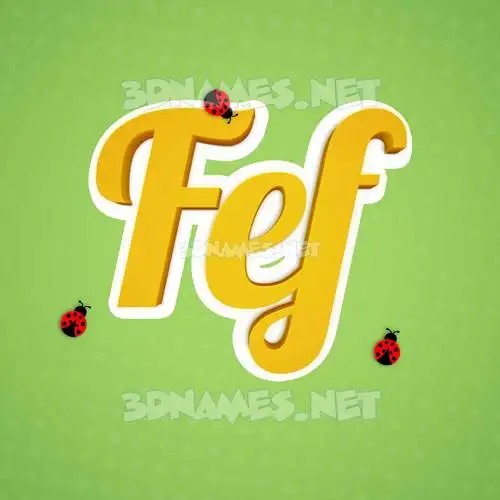 fef in Ladybugs style - 3D name wallpaper fef in Ladybugs style - 3D name wallpaper
