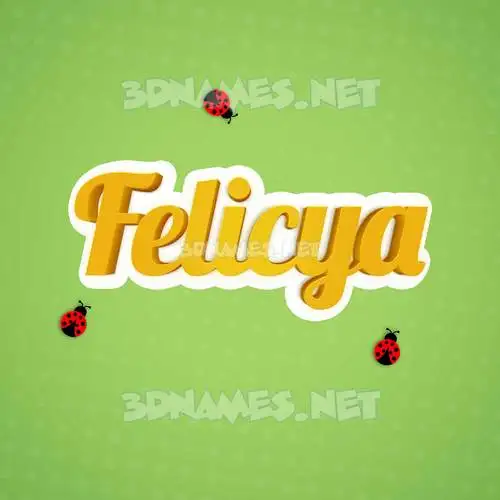 felicya in Ladybugs style - 3D name wallpaper
