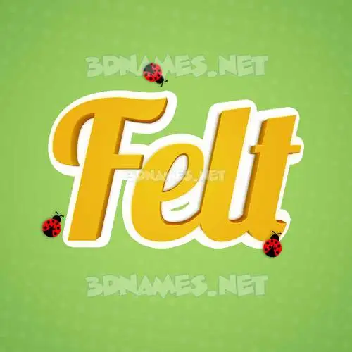 felt in Ladybugs style - 3D name wallpaper felt in Ladybugs style - 3D name wallpaper