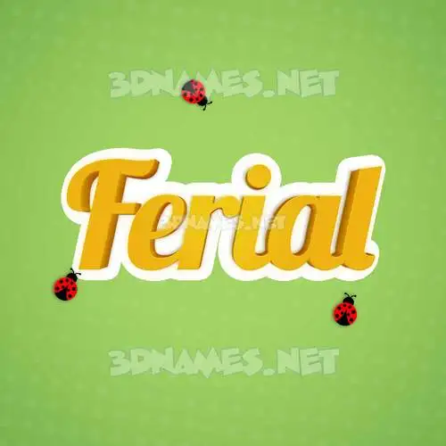 ferial in Ladybugs style - 3D name wallpaper