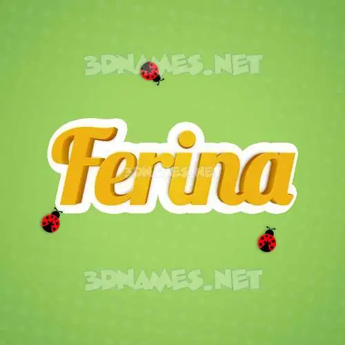 ferina in Ladybugs style - 3D name wallpaper ferina in Ladybugs style - 3D name wallpaper