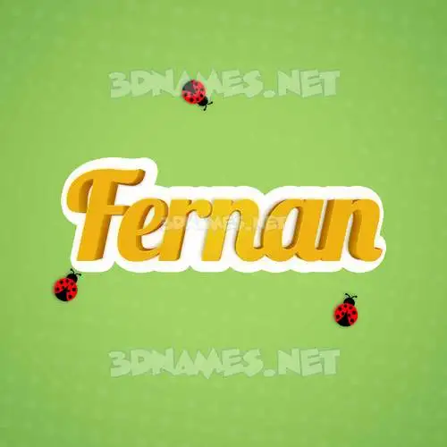 fernan in Ladybugs style - 3D name wallpaper fernan in Ladybugs style - 3D name wallpaper