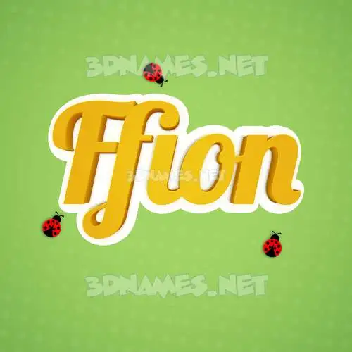 ffion in Ladybugs style - 3D name wallpaper
