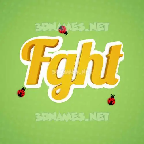 fght in Ladybugs style - 3D name wallpaper fght in Ladybugs style - 3D name wallpaper